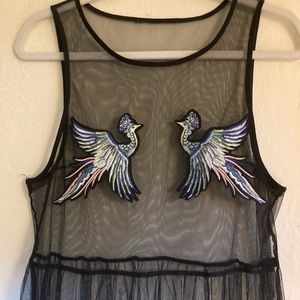 Sheer Witchy Tiered Maxi Dress